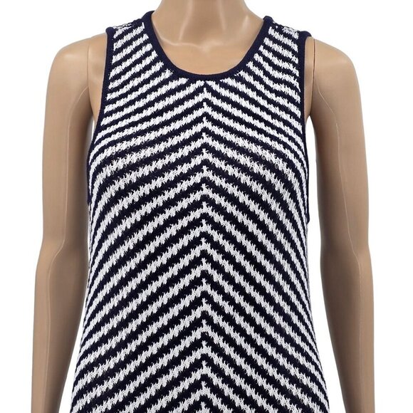 House of Harlow 1960 Navy/White Sleevless Maxi Dress, Women's Large - Picture 2 of 13